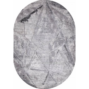 Абстрактный ковер дизайн 87 серый овал